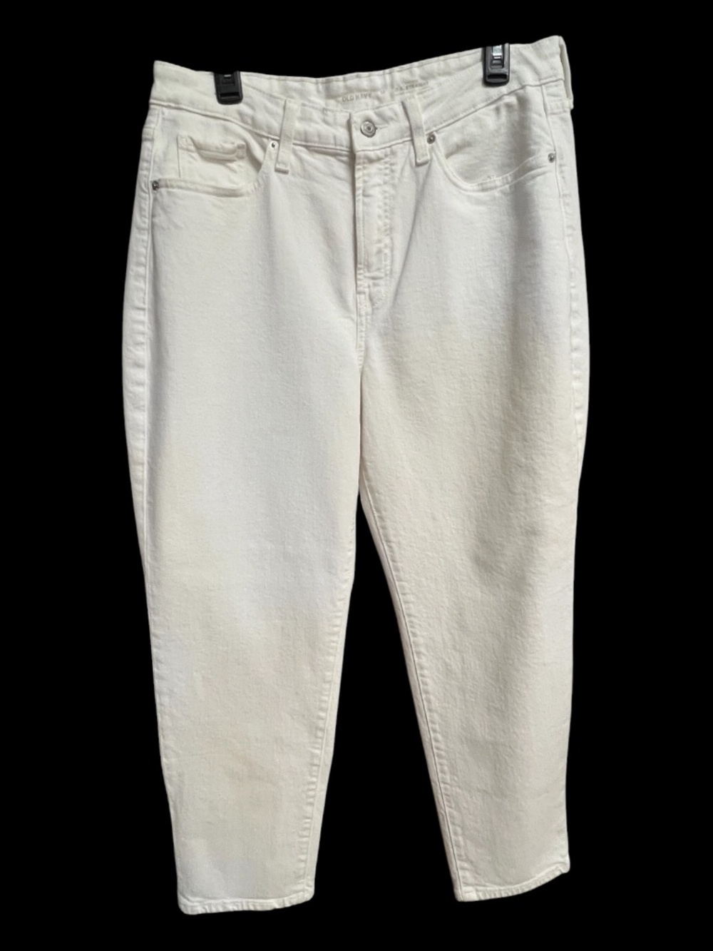 EUC Old Navy White High Rise O.G. Straight Ankle Jeans | Size 14